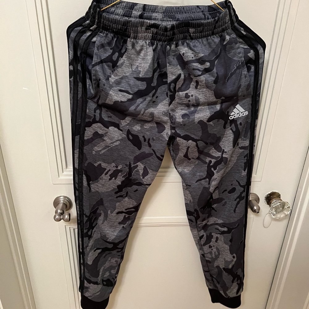 Grey camo Adidas sweatpants